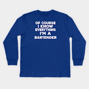 BARTENDER Kids Long Sleeve T-Shirt